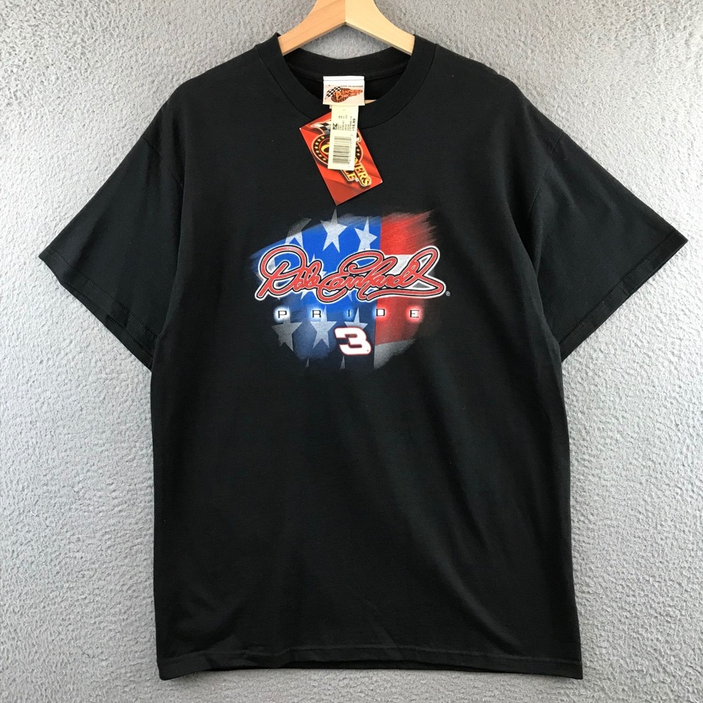 New Vintage Dale Earnhardt Pride  NASCAR Black T Shirt Mens Large Winners Circle